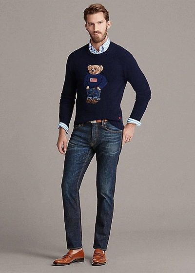 Shop Ralph Lauren Polo Bear Sweater In Classic Chairman Navy
