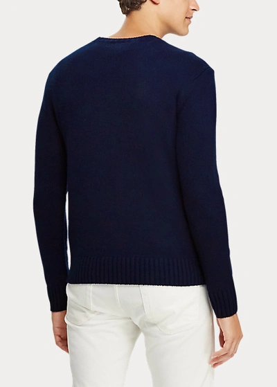 Shop Ralph Lauren Polo Bear Sweater In Classic Chairman Navy