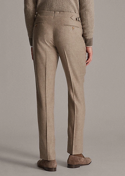 Shop Ralph Lauren Gregory Herringbone Trouser In Taupe Melange