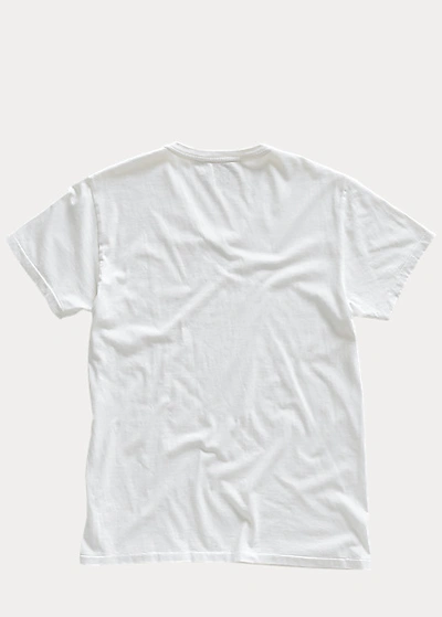 Shop Double Rl Cotton Jersey V-neck T-shirt In White