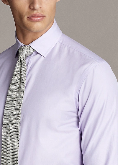 Shop Ralph Lauren French Cuff End-on-end Shirt In Lavender