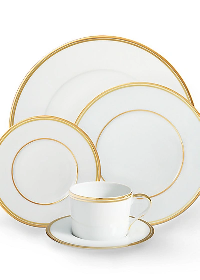 Polo Ralph Lauren Wilshire Dinner Plate In Gold/white