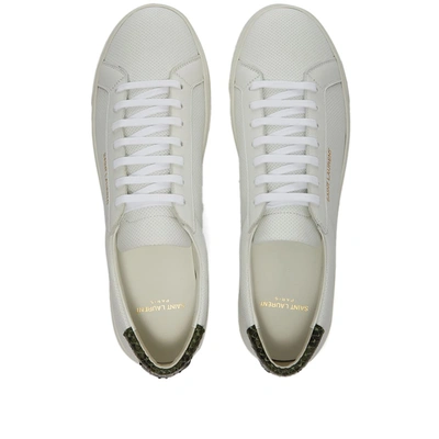 Shop Saint Laurent Andy Perforated Low Top Sneaker In White