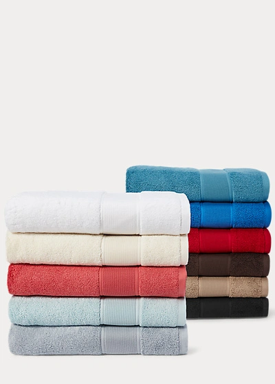 Shop Ralph Lauren Sanders Bath Towels & Mat In Mint Green