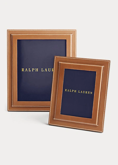 Shop Ralph Lauren Brennan Leather Frame In Navy
