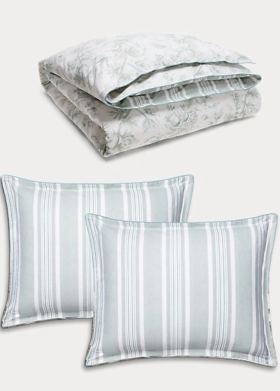 Shop Ralph Lauren Julianne Toile Sateen Comforter Set In Sage