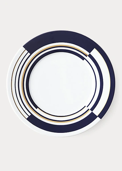 Shop Ralph Lauren Peyton Salad Plate In Navy / Gold