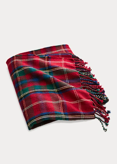 Shop Ralph Lauren Castelford Throw Blanket In Red Multi
