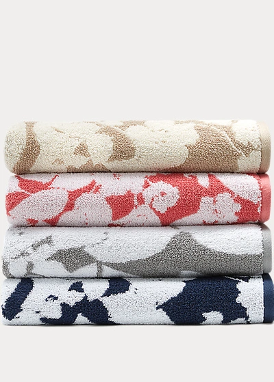 Shop Ralph Lauren Sanders Floral Bath Towels In Club Navy