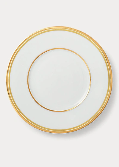 Shop Ralph Lauren Wilshire Bread & Butter Plate In Gold/white