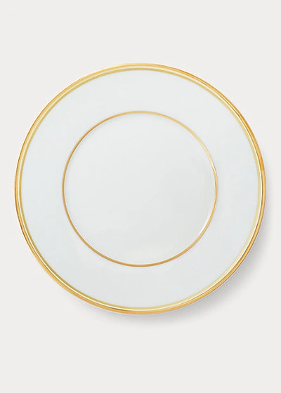 Shop Ralph Lauren Wilshire Salad Plate In Silver/white