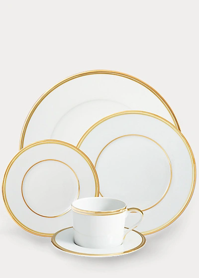 Polo Ralph Lauren Wilshire Salad Plate In Silver/white