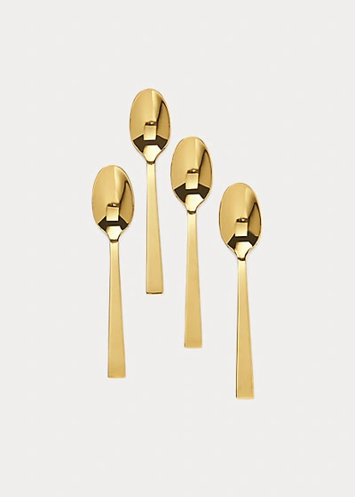 Shop Ralph Lauren Academy Demitasse Spoons In Gold