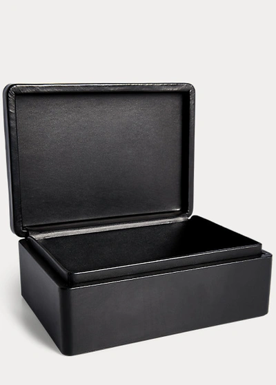 Shop Ralph Lauren Adrienne Calfskin Box In Black