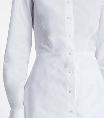 Shop Alaïa Cotton Poplin Shirt In White