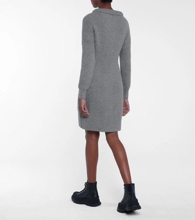 Shop Alexander Mcqueen Long Wool Cardigan In Grey