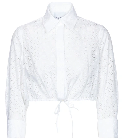 Shop Alaïa Edition 2009 Broderie Anglaise Shirt In White