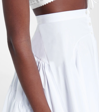 Shop Alaïa Edition 1987 Cotton Poplin Miniskirt In White