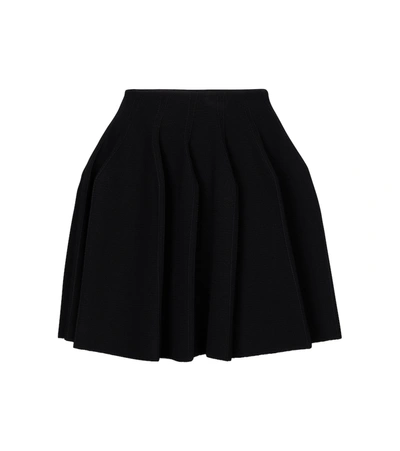 Shop Alaïa Edition 2013 Piqué Jersey Miniskirt In Black