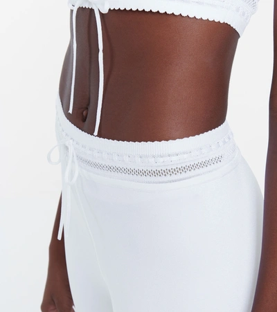 Shop Alaïa Edition 1993 Stretch-knit Skinny Pants In White