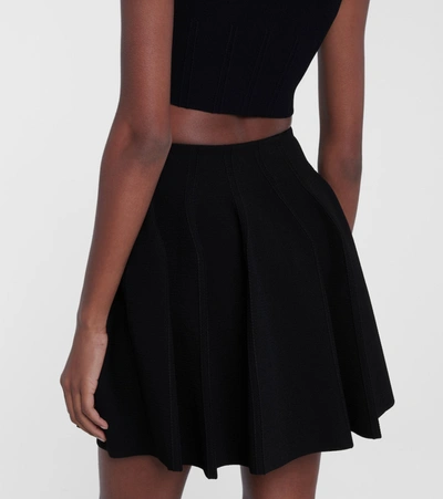 Shop Alaïa Edition 2013 Piqué Jersey Miniskirt In Black
