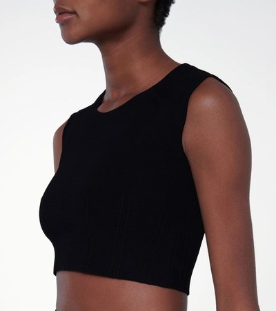 Shop Alaïa Edition 2013 Piqué Jersey Top In Black