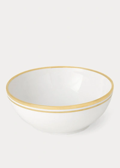 Shop Ralph Lauren Wilshire Cereal Bowl In Gold/white