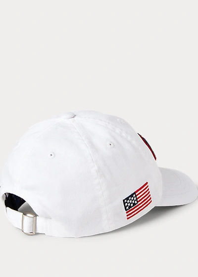 Shop Polo Ralph Lauren Team Usa Chino Ball Cap In White