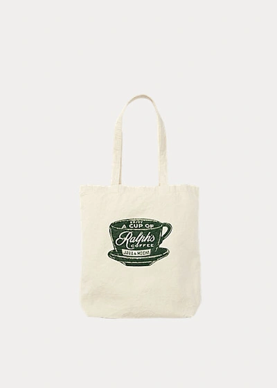 Shop Ralph Lauren Ralph's Coffee Tote Bag In Cream/green