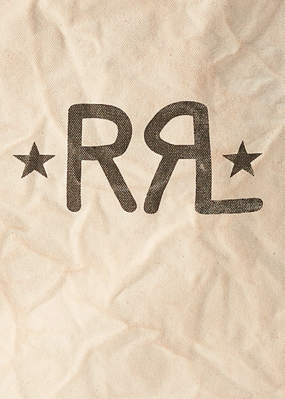 Double Rl Canvas Logo Market Tote In Greige