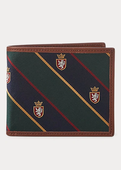 Shop Ralph Lauren Repp Tie Billfold In Brown