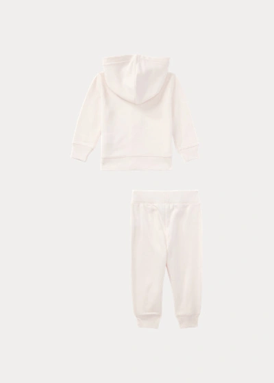 Shop Ralph Lauren French Terry Hoodie & Pant Set In Delicate Pink