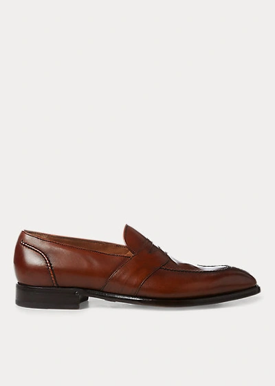 Shop Ralph Lauren Meegan Penny Loafer In Tan