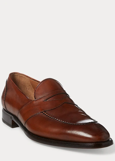 Shop Ralph Lauren Meegan Penny Loafer In Tan