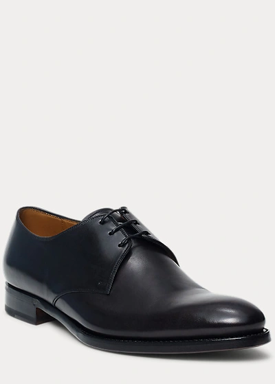 Shop Ralph Lauren Dalvin Calfskin Oxford In Black