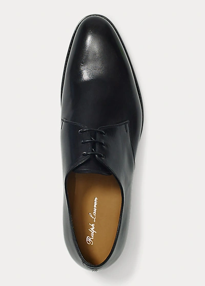 Shop Ralph Lauren Dalvin Calfskin Oxford In Black