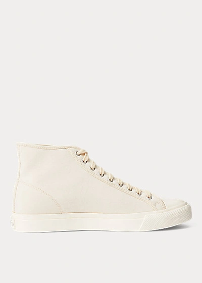Shop Double Rl Mayport Canvas Sneaker In Brown