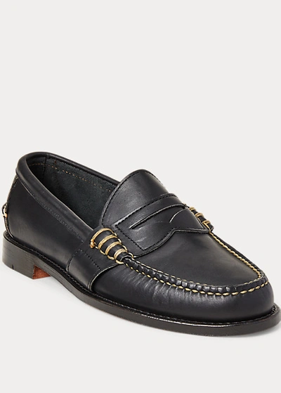 Polo Ralph Lauren Edric Leather Penny Loafer In Black