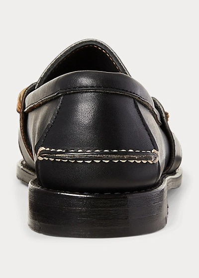 Polo Ralph Lauren Edric Leather Penny Loafer In Black
