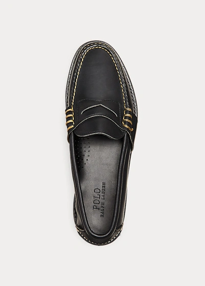 Polo Ralph Lauren Edric Leather Penny Loafer In Black