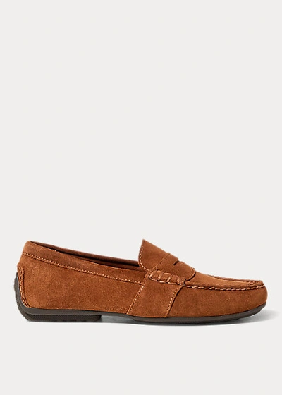 Polo Ralph Lauren Reynold Suede Driver In Navy