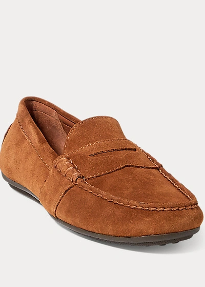 Polo Ralph Lauren Reynold Suede Driver In Navy