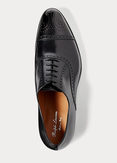 Polo Ralph Lauren Denver Cap-toe Shoe In Black