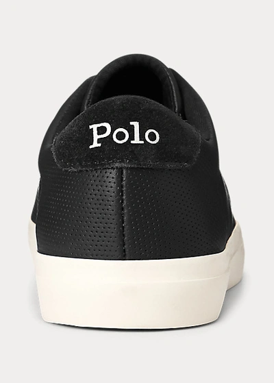 Polo Ralph Lauren Ralph Lauren Longwood Leather Sneaker In Black