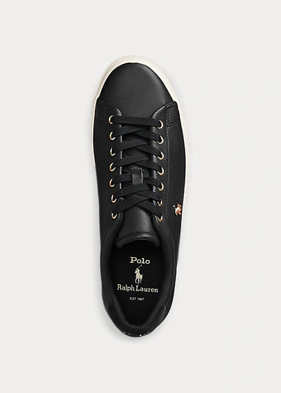Polo Ralph Lauren Ralph Lauren Longwood Leather Sneaker In Black