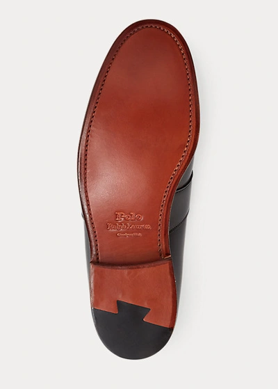 Polo Ralph Lauren Braygan Calfskin Penny Loafer In Black