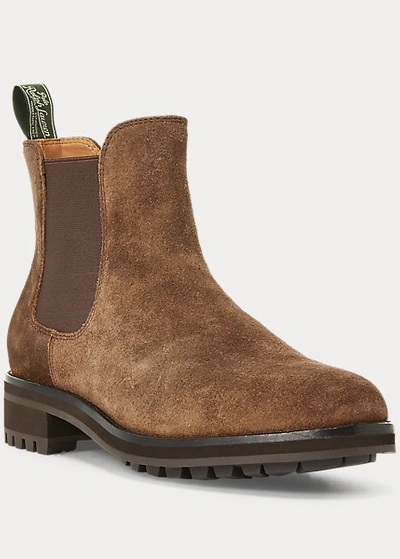 Polo Ralph Lauren Bryson Suede Chelsea Boot In Brown