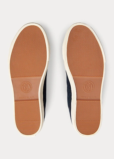 Double Rl Mayport Indigo Canvas Sneaker In Indigo