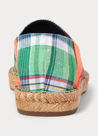 Shop Ralph Lauren Madras Patch Espadrille In Multi