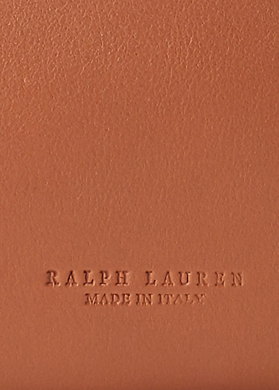 Shop Ralph Lauren Calfskin Crossbody Bag In Rl Gold